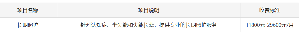 北京市东城区和平里街道养老照料中心价目表